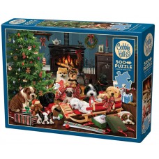 Cobble Hill Jigsaw Puzzle: Christmas Puppies 500 pc